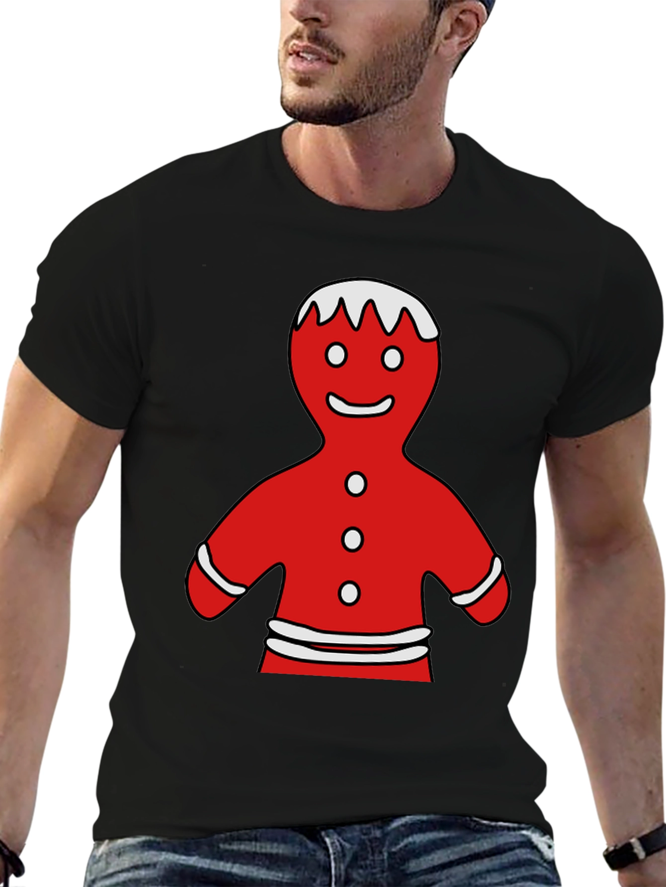 Gingerbread Man Graphic Tee - Holiday Festive Shirt