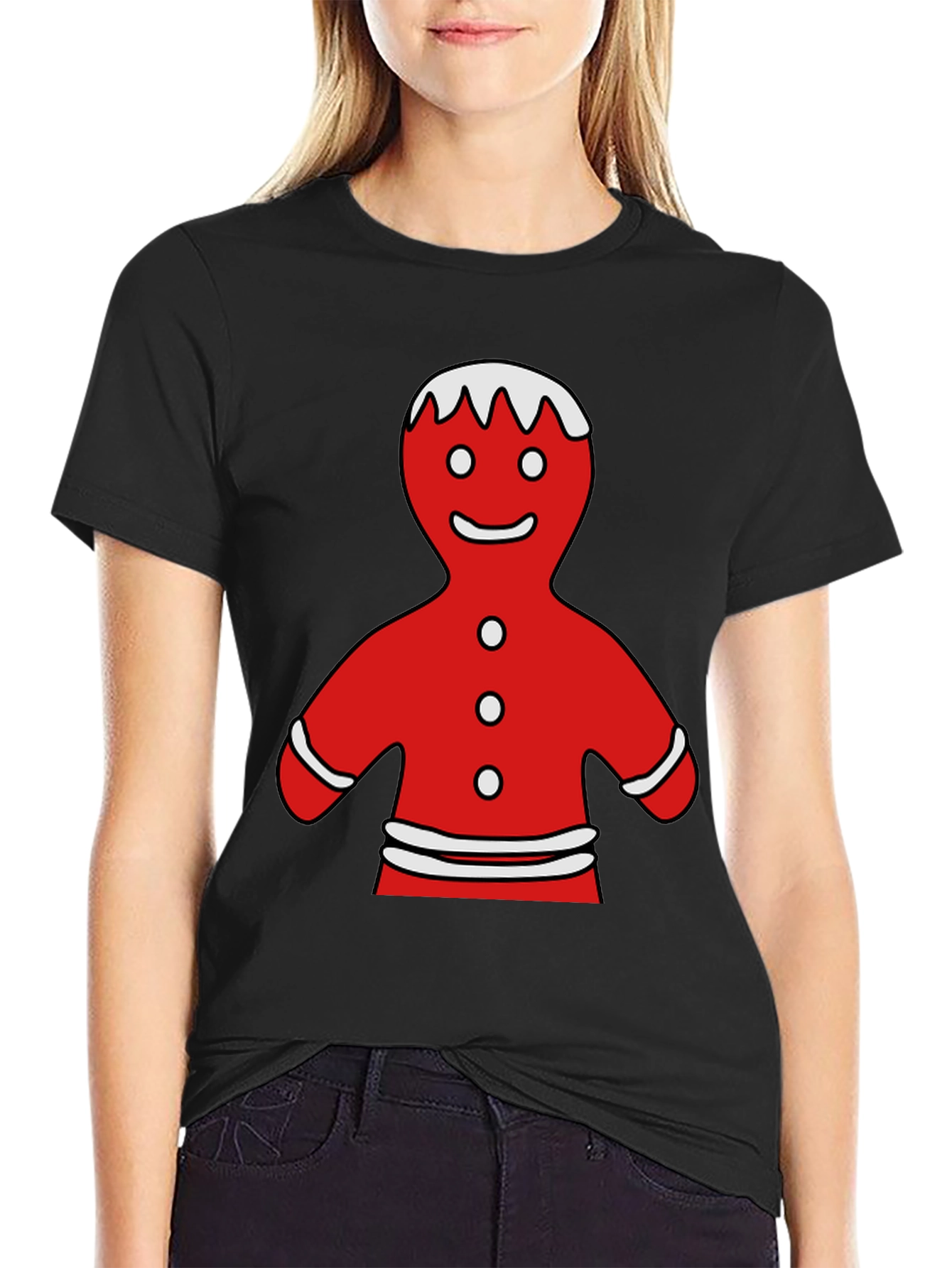 Gingerbread Man Graphic Tee - Holiday Festive Shirt