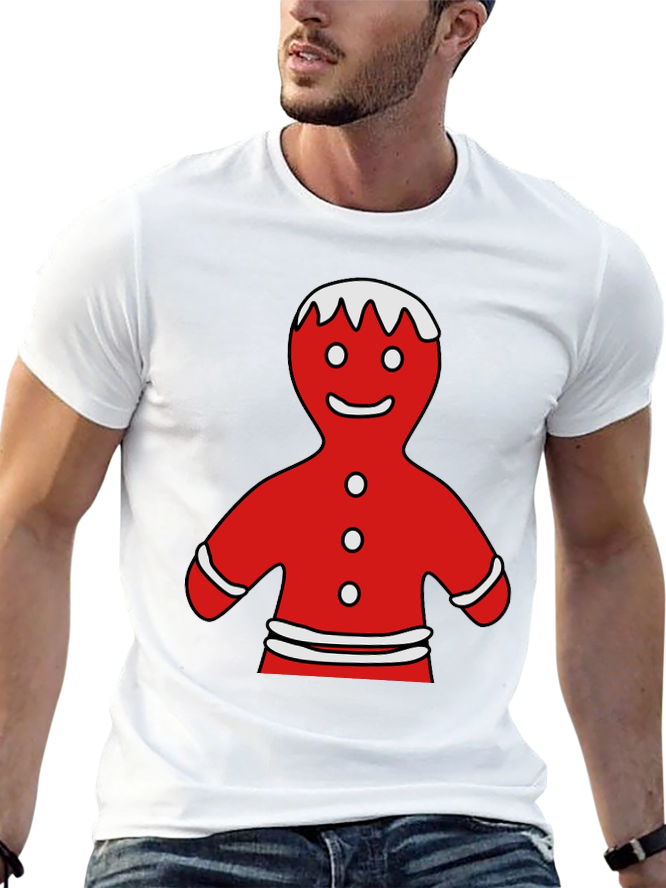 Gingerbread Man Graphic Tee - Holiday Festive Shirt