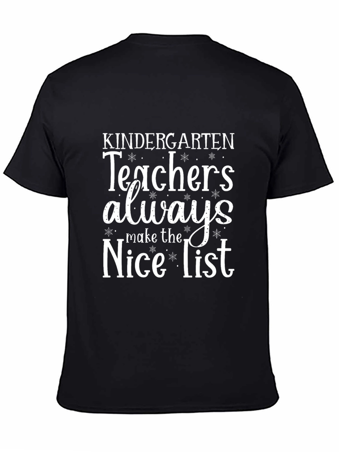 Kindergarten Teacher Nice List Graphic Tee