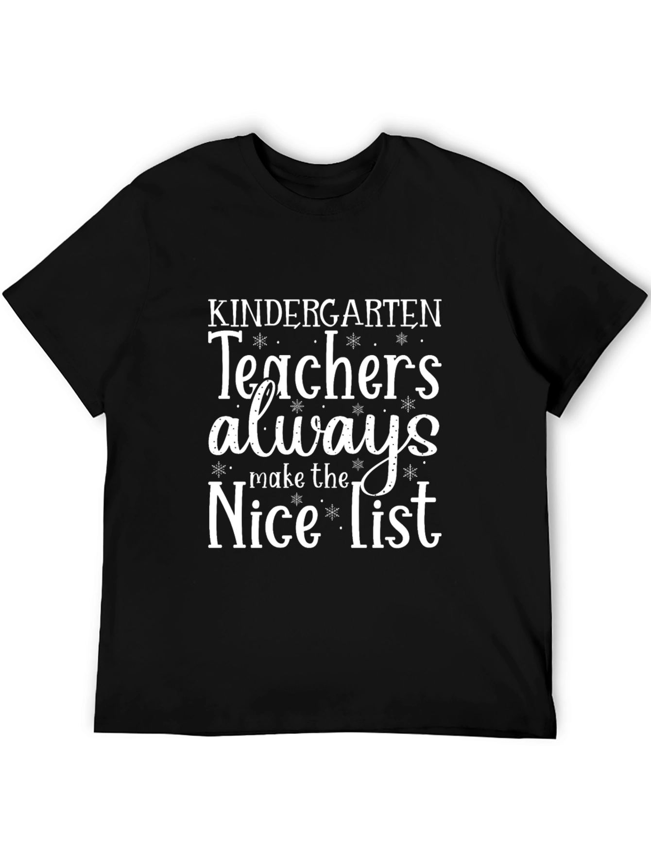 Kindergarten Teacher Nice List Graphic Tee