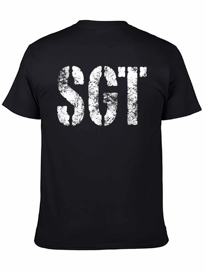 SGT Black Graphic Tee - Military Style T-Shirt