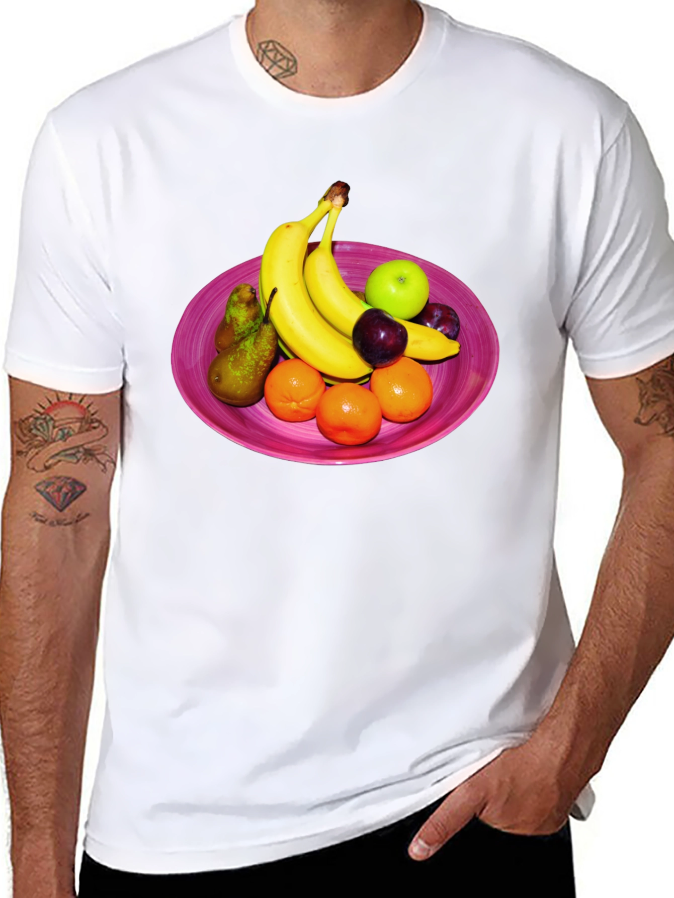 Fruit Bowl Graphic Tee - Casual Style