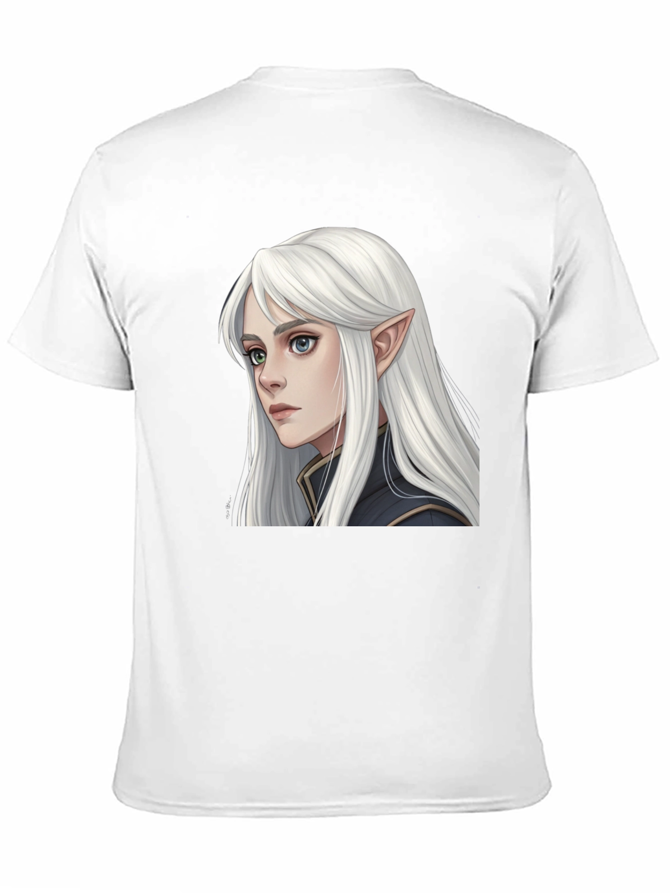 Elf Portrait Black T-Shirt