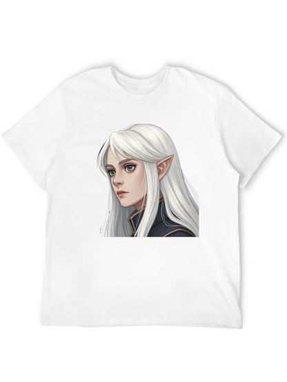 Elf Portrait Black T-Shirt