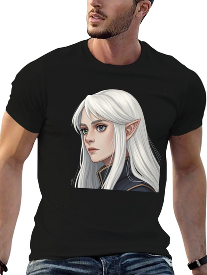 Elf Portrait Black T-Shirt