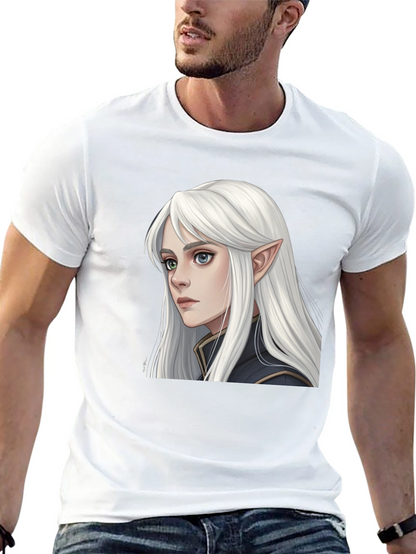 Elf Portrait Black T-Shirt
