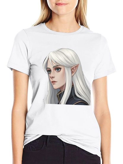 Elf Portrait Black T-Shirt