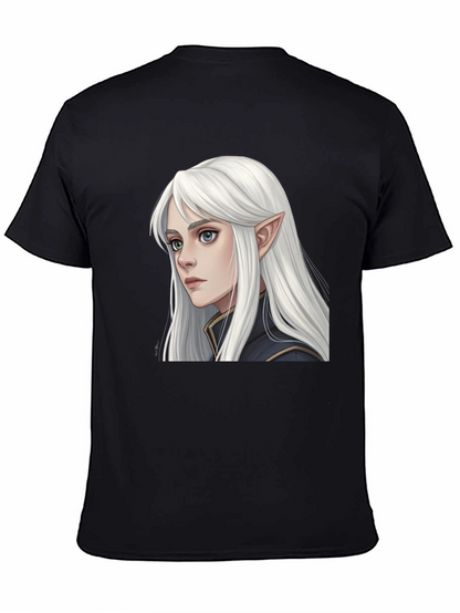 Elf Portrait Black T-Shirt