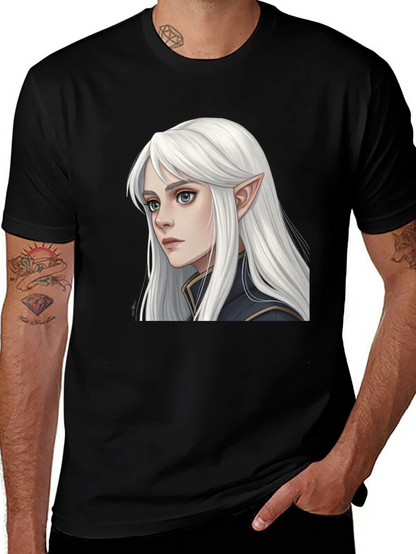 Elf Portrait Black T-Shirt