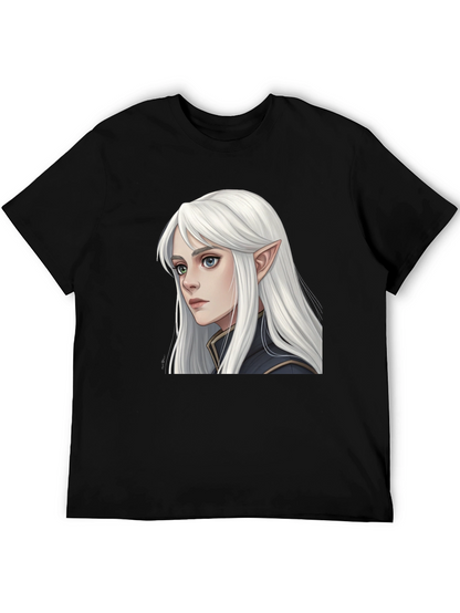 Elf Portrait Black T-Shirt