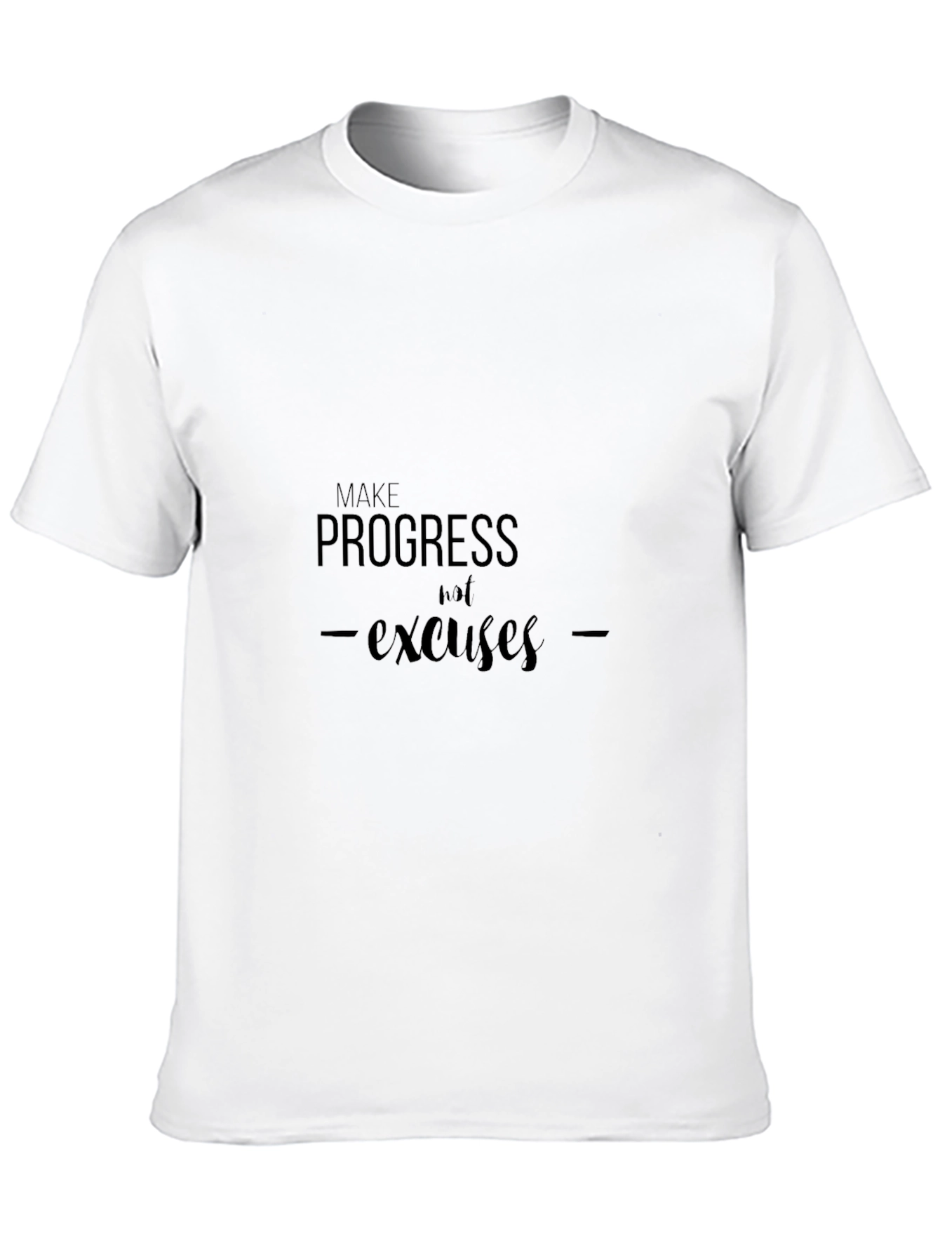 Progress Not Excuses Black T-Shirt