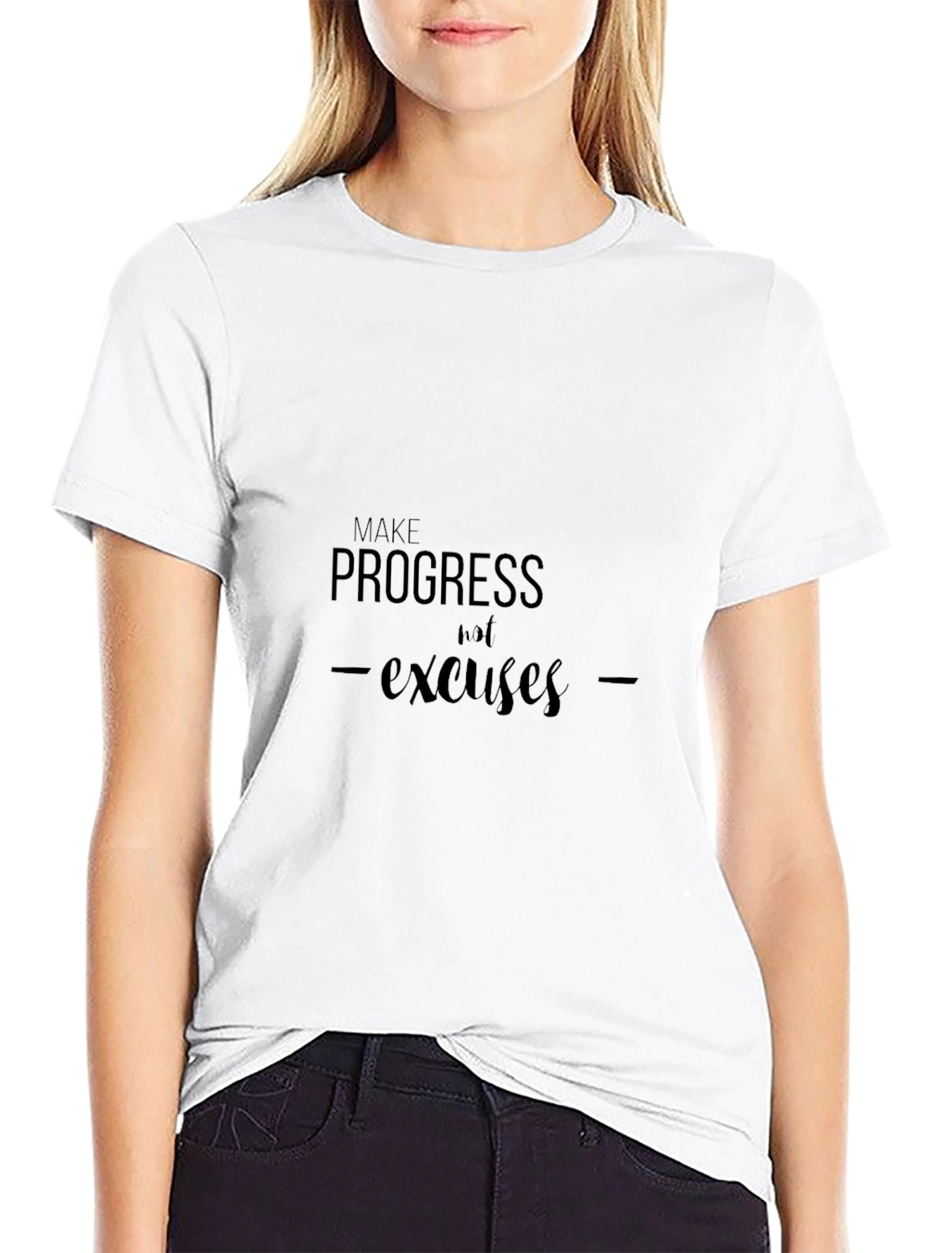 Progress Not Excuses Black T-Shirt