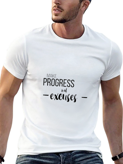 Progress Not Excuses Black T-Shirt
