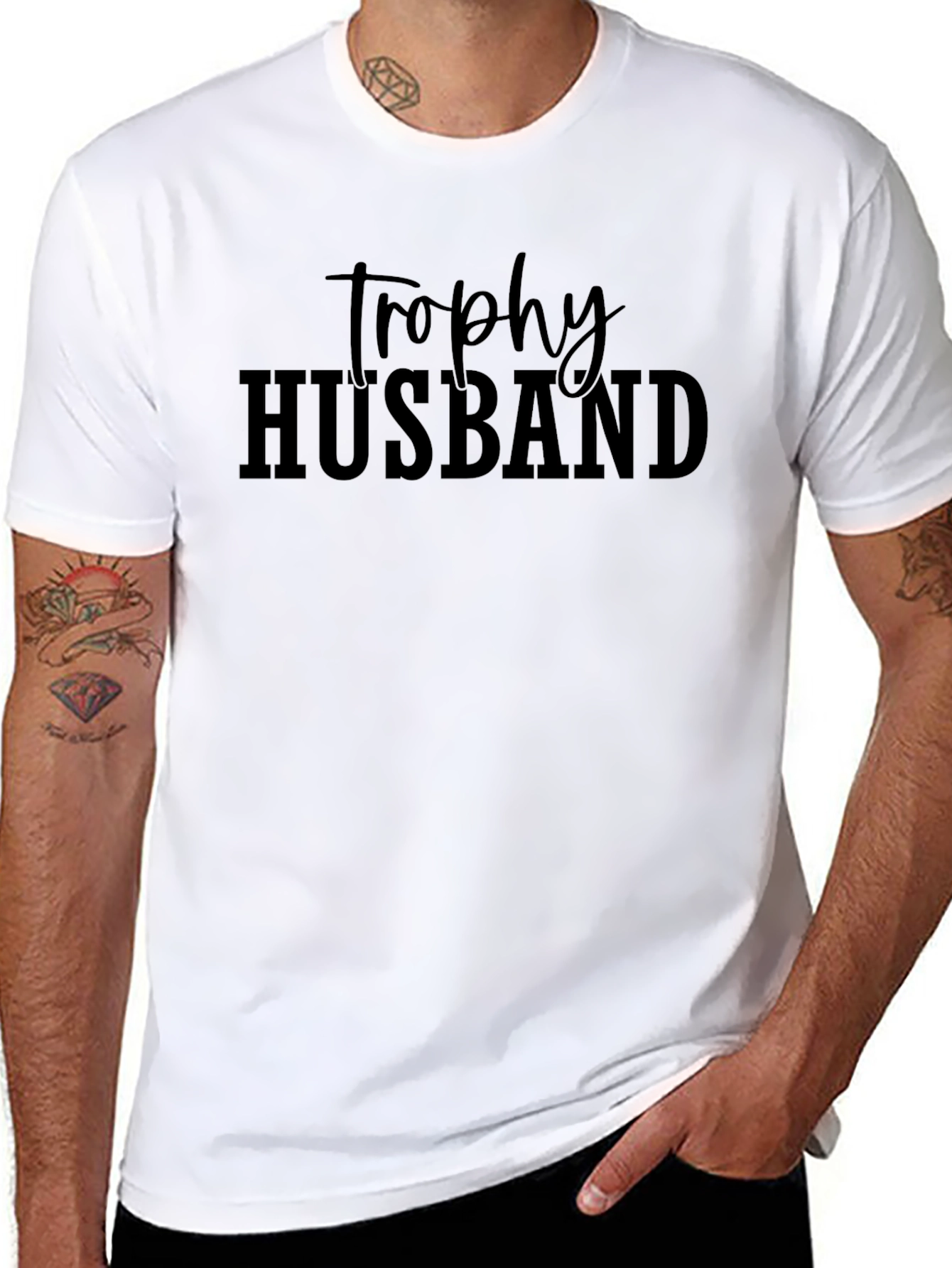 Trophy Husband Graphic Tee - Stylish Mens T-Shirt