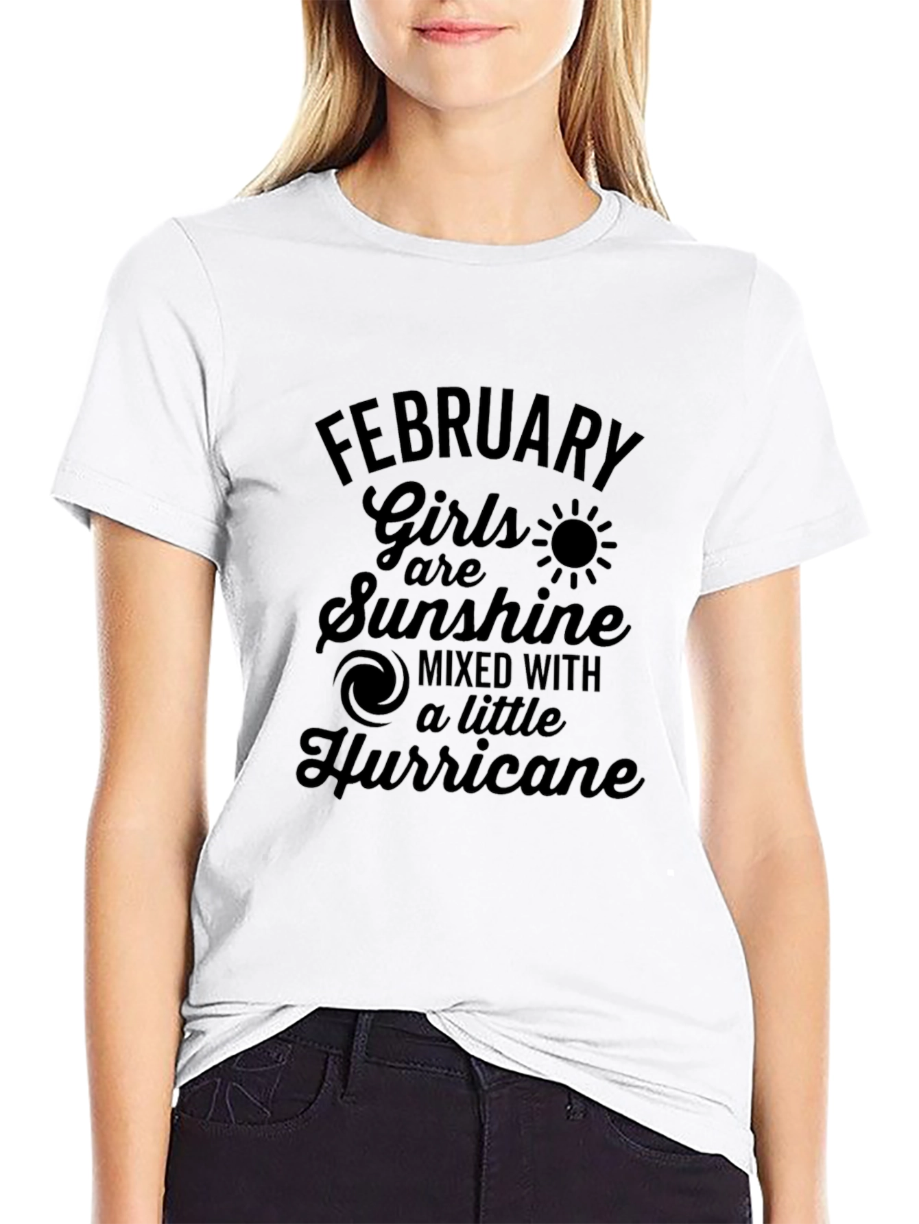 February Girls Sunshine Hurricane Black T-Shirt