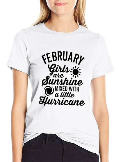 February Girls Sunshine Hurricane Black T-Shirt