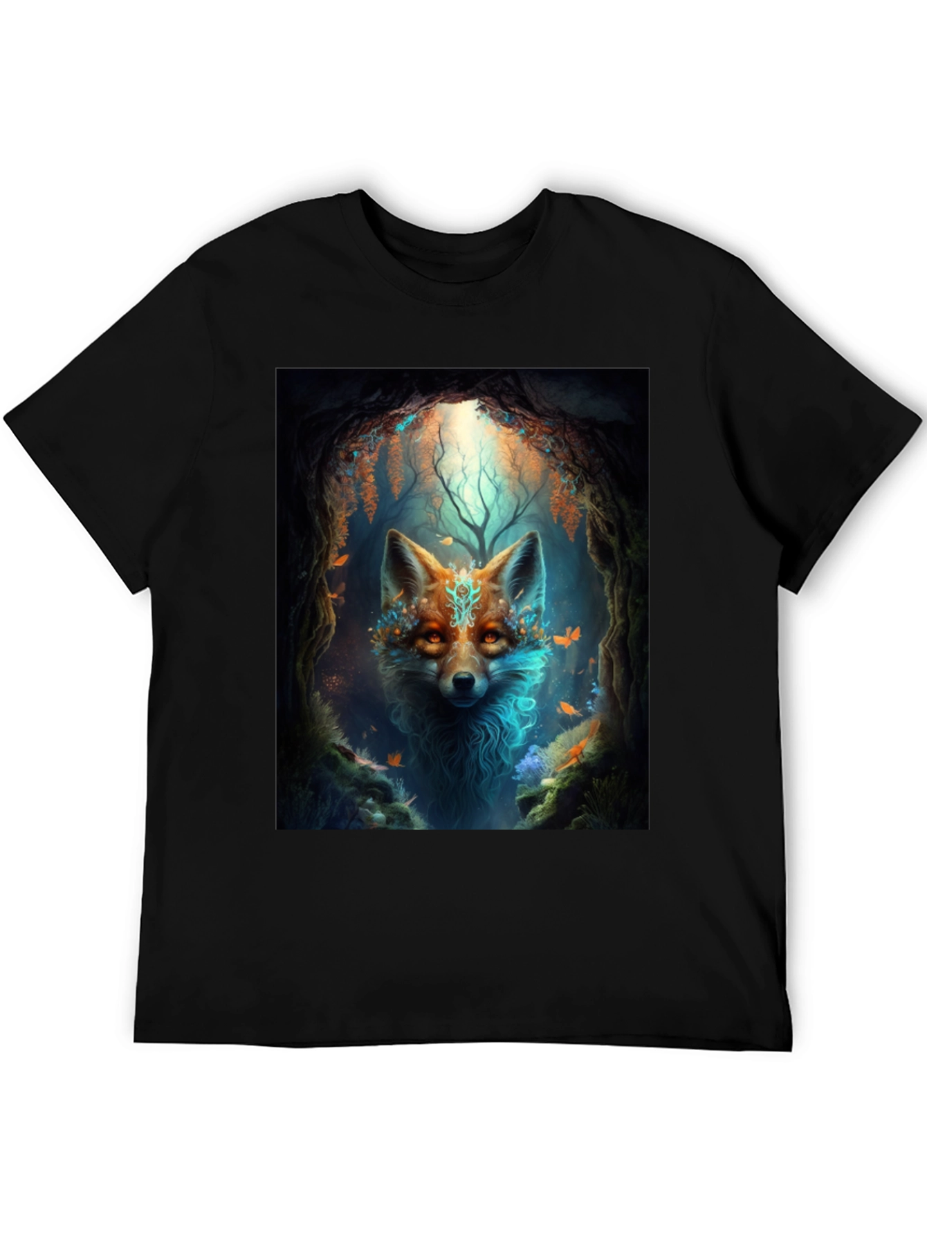 Mystic Fox Graphic Tee - Black
