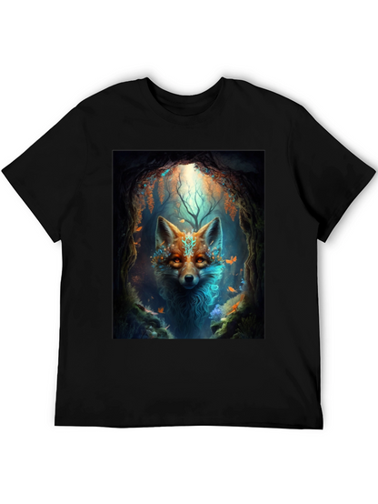 Mystic Fox Graphic Tee - Black