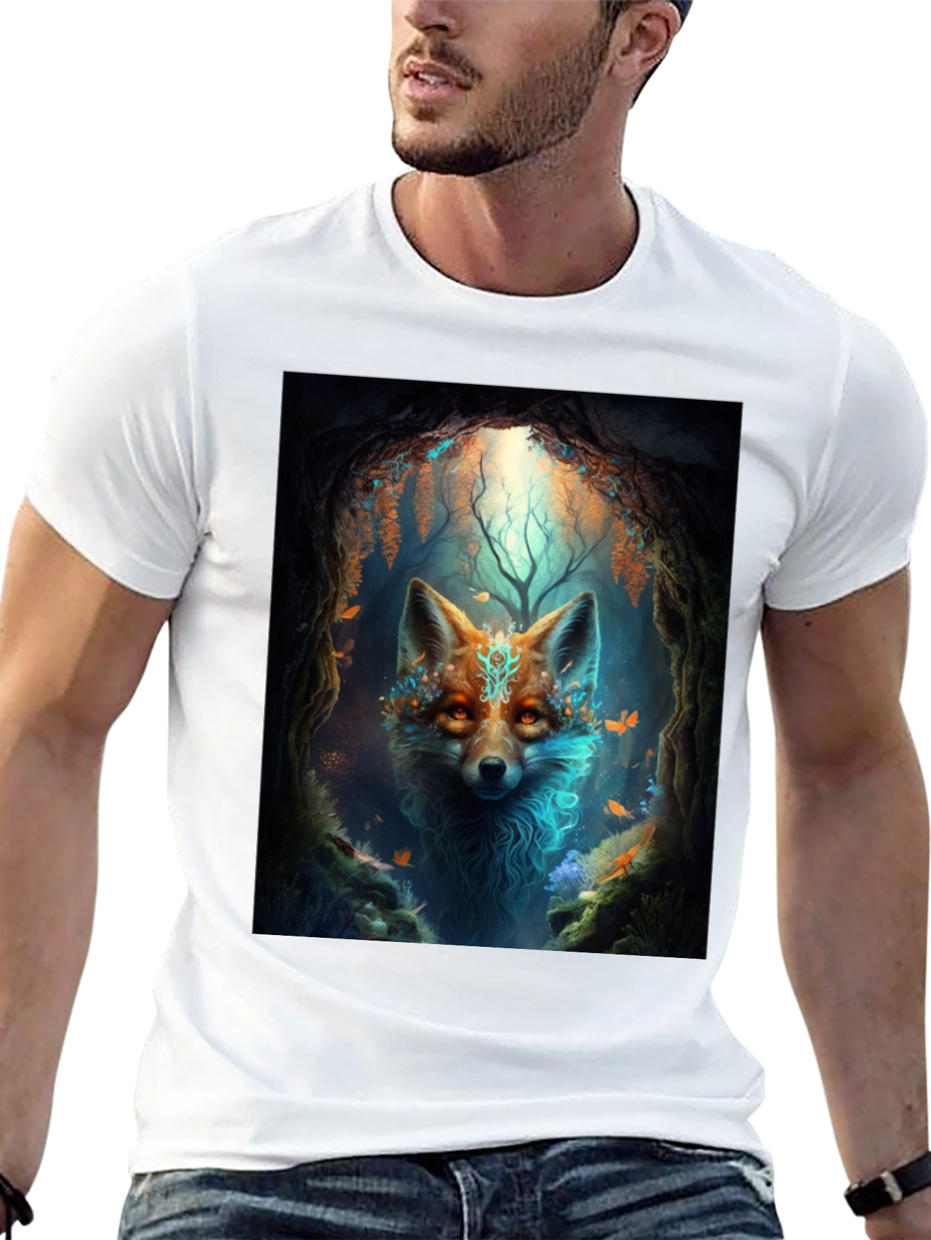 Mystic Fox Graphic Tee - Black