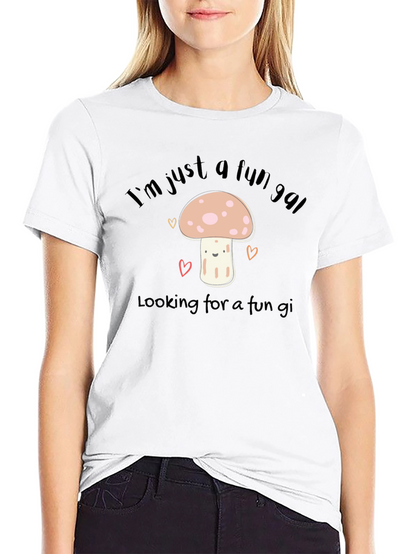 Fun Gal Mushroom Graphic T-Shirt - Soft Cotton Tee