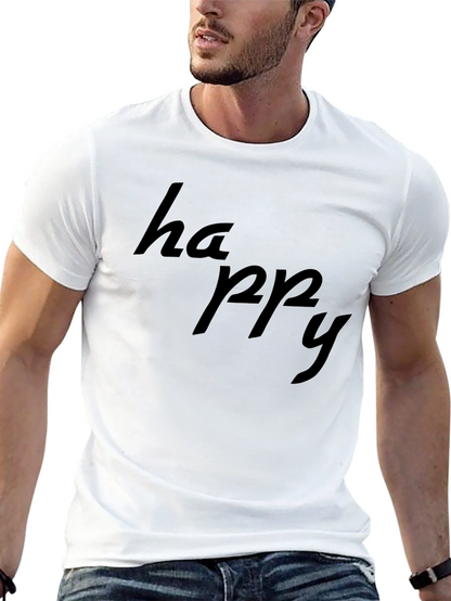 Happy Black T-Shirt: Casual Comfort