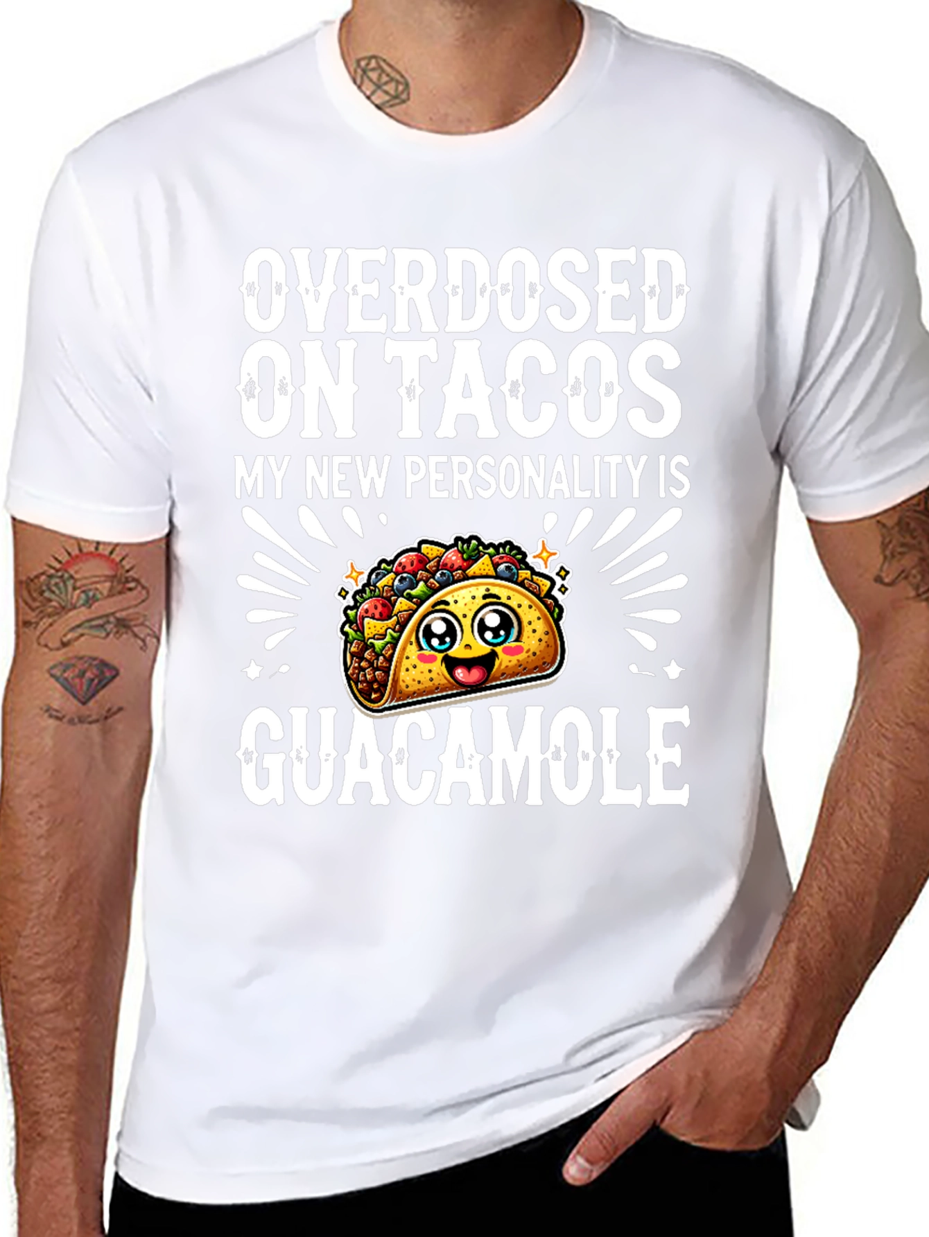 Taco Lover Graphic Tee - Overdosed on Tacos