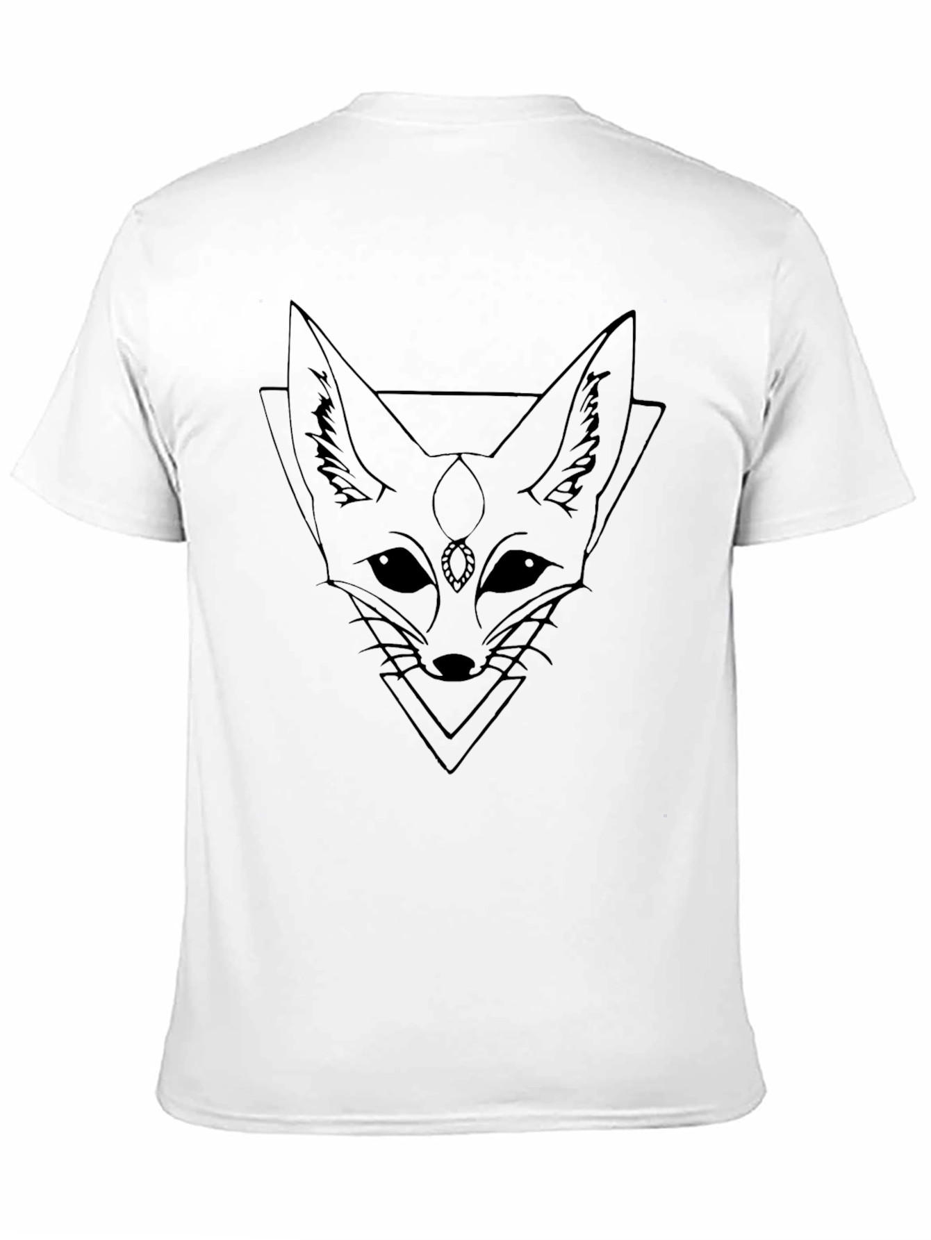 Geometric Fox Tee - Black Graphic T-Shirt