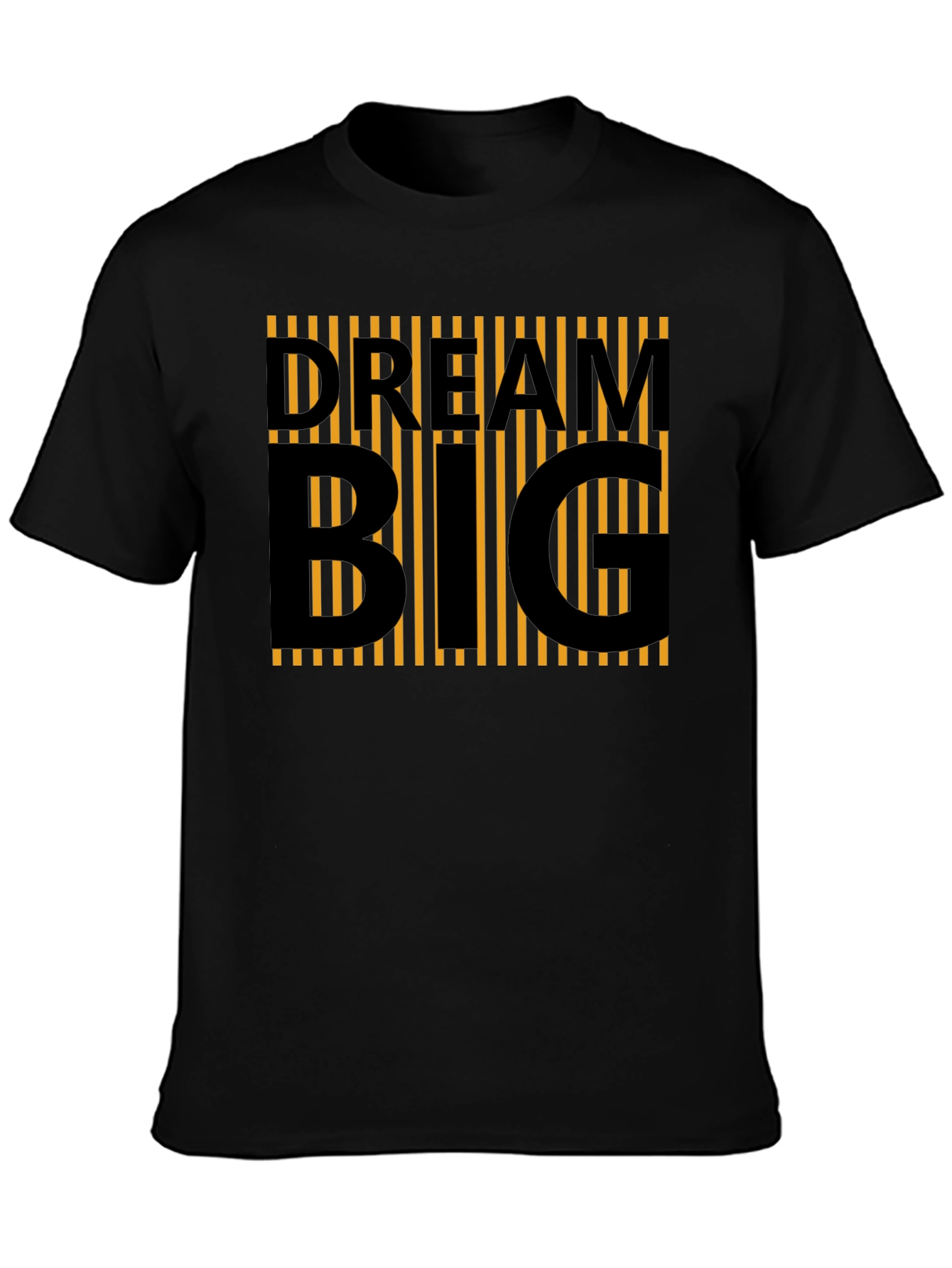 Dream Big Graphic Tee - Black Cotton Casual