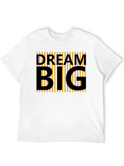 Dream Big Graphic Tee - Black Cotton Casual