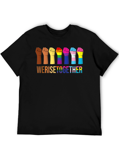 We Rise Together Pride Fist T-Shirt