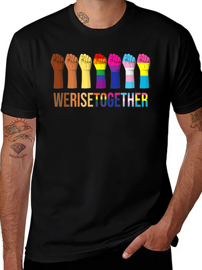 We Rise Together Pride Fist T-Shirt