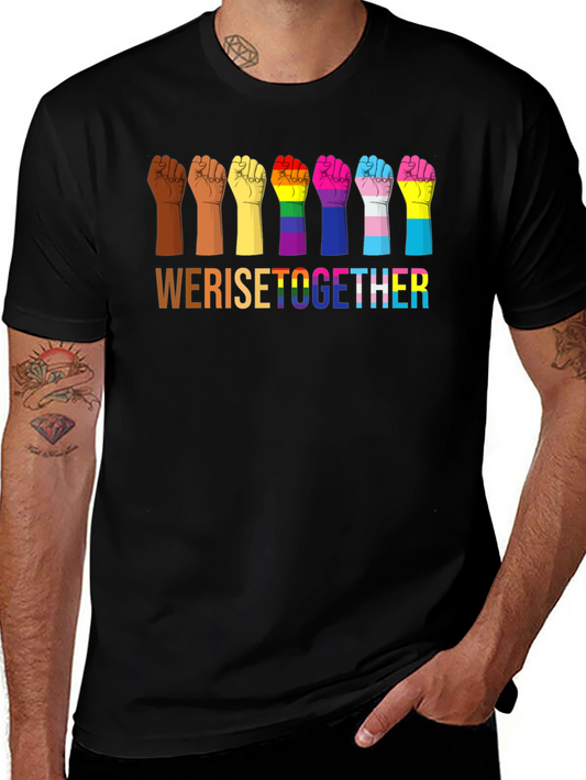 We Rise Together Pride Fist T-Shirt