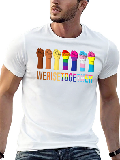 We Rise Together Pride Fist T-Shirt