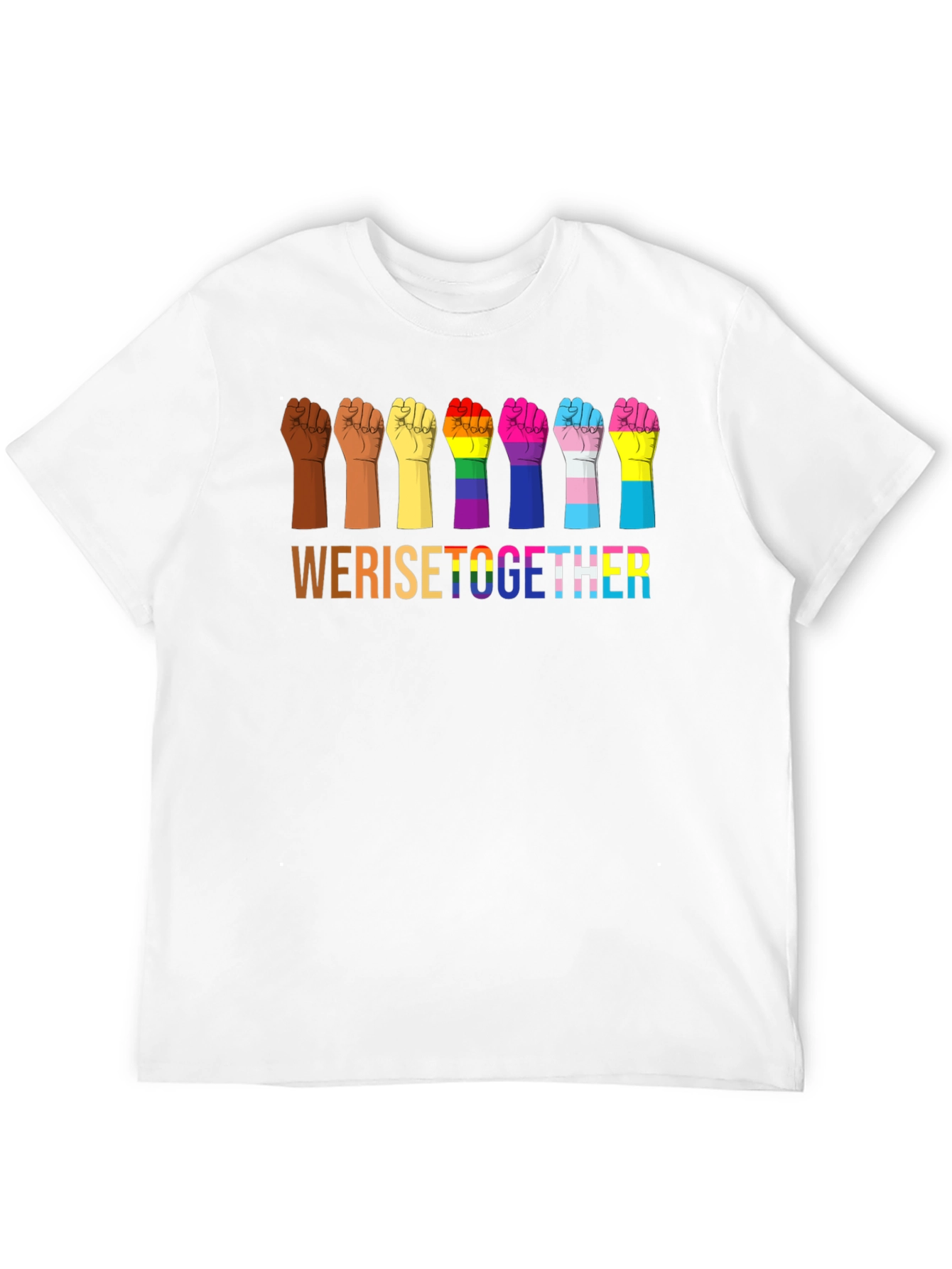 We Rise Together Pride Fist T-Shirt