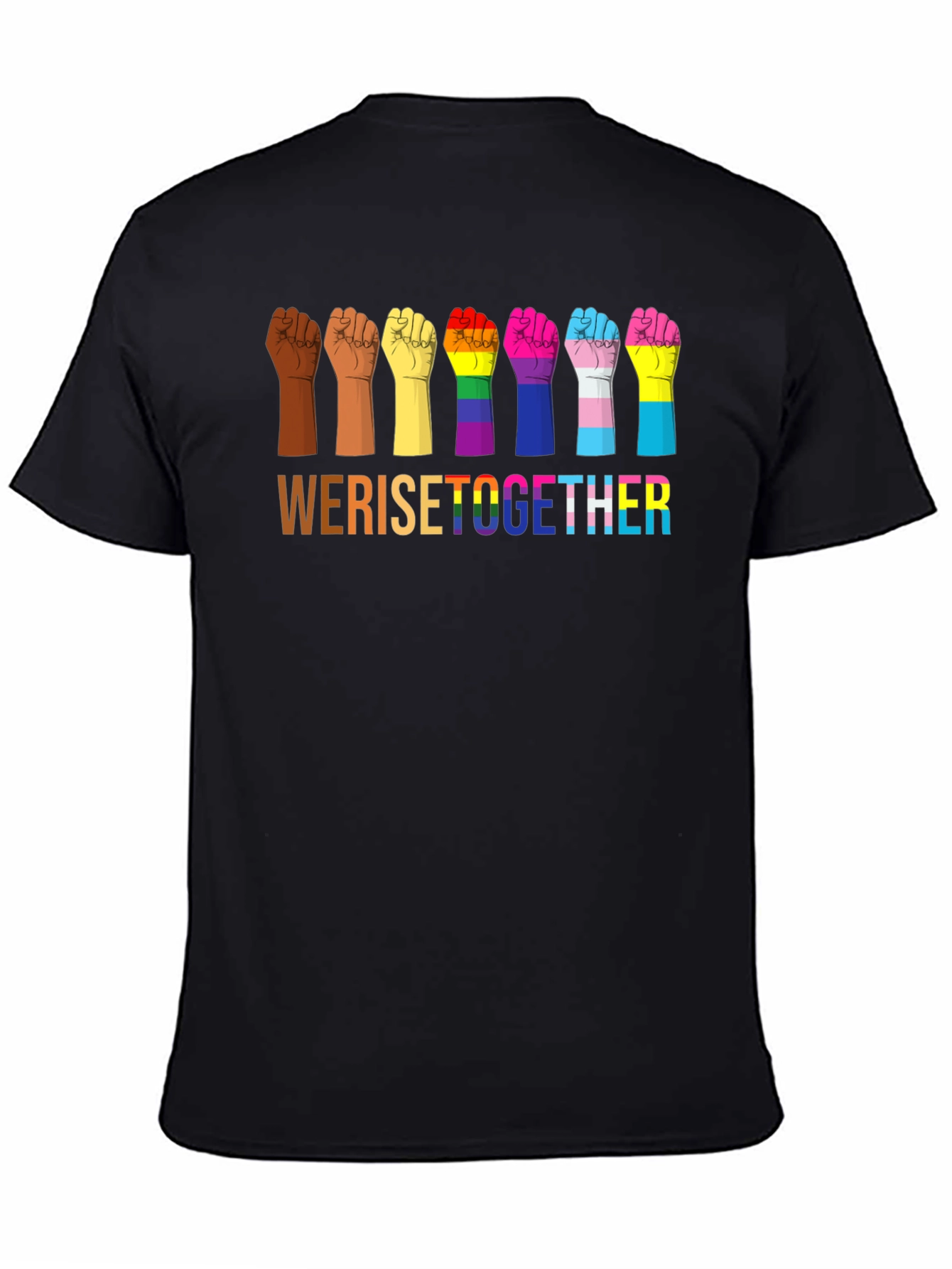 We Rise Together Pride Fist T-Shirt