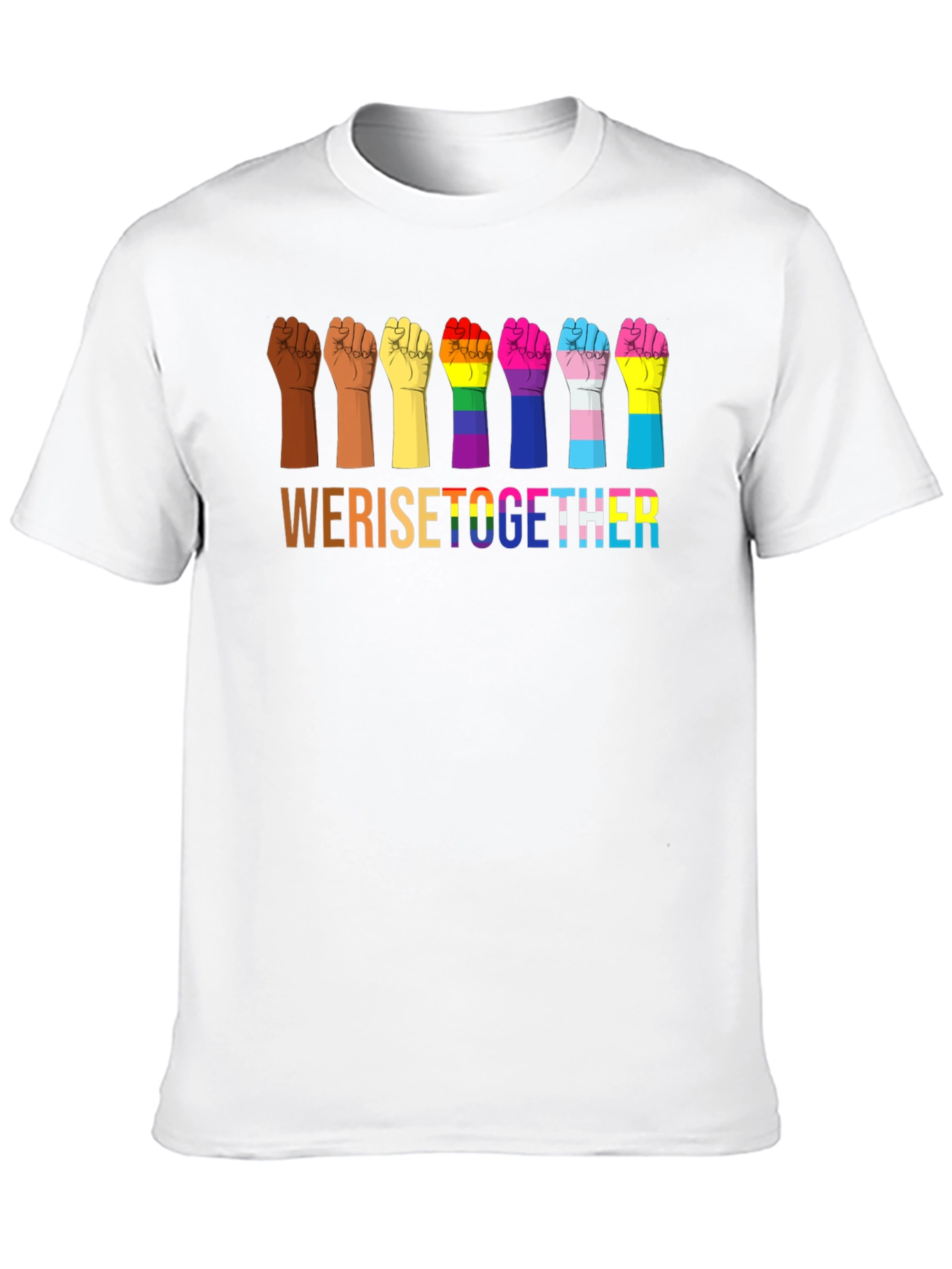 We Rise Together Pride Fist T-Shirt