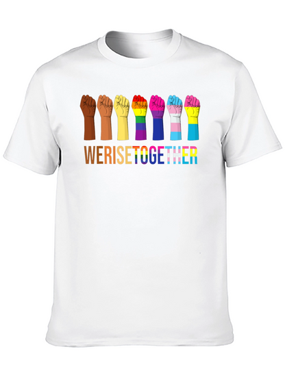We Rise Together Pride Fist T-Shirt