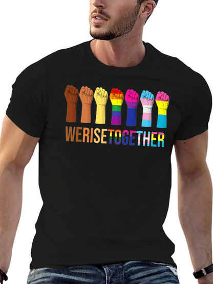 We Rise Together Pride Fist T-Shirt