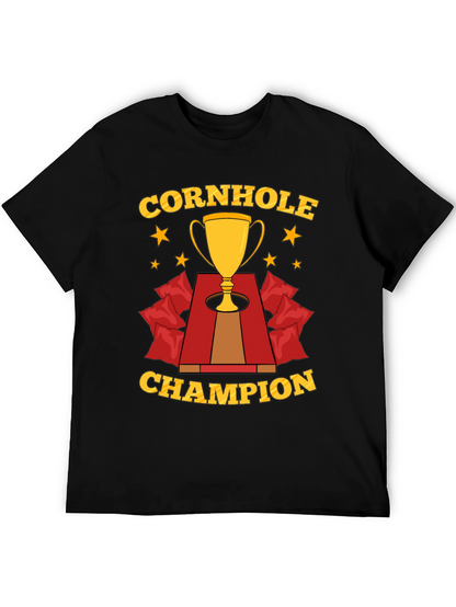 Cornhole Champion T-Shirt Trophy Design