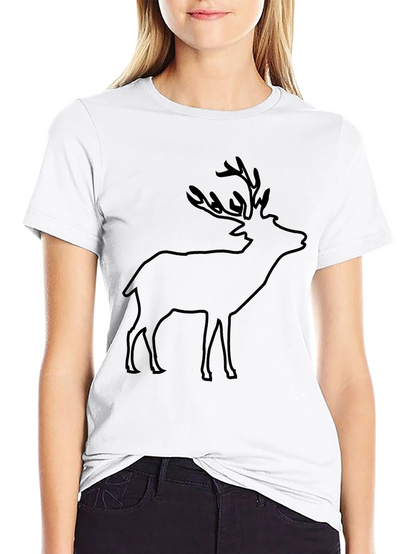 Black Deer Silhouette Tee - Mens Crew Neck
