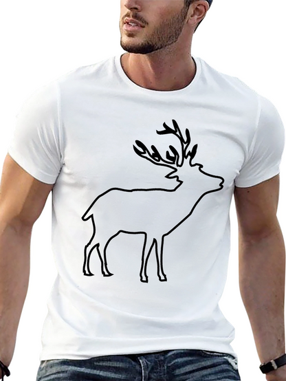 Black Deer Silhouette Tee - Mens Crew Neck
