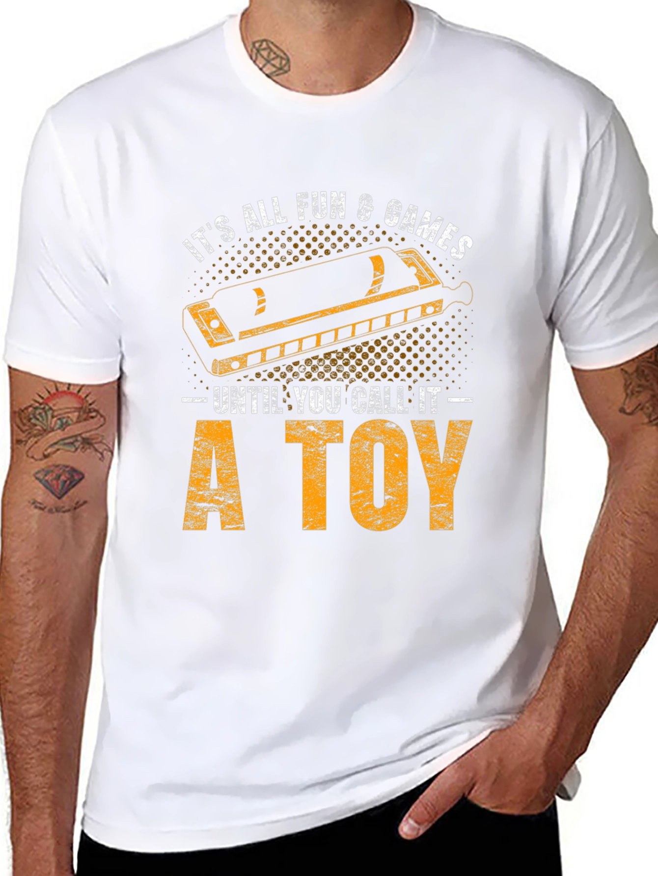 Harmonica T-Shirt: Its All Fun & Games...