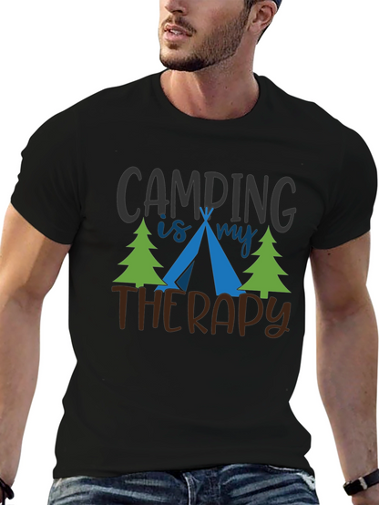 Camping Is My Therapy Graphic T-Shirt