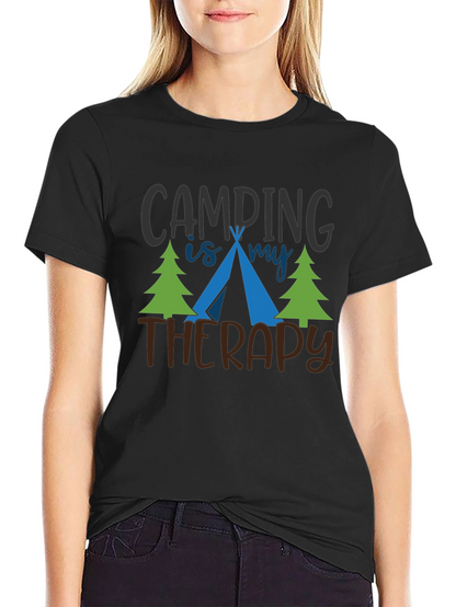 Camping Is My Therapy Graphic T-Shirt