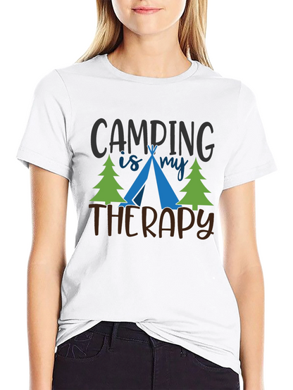 Camping Is My Therapy Graphic T-Shirt