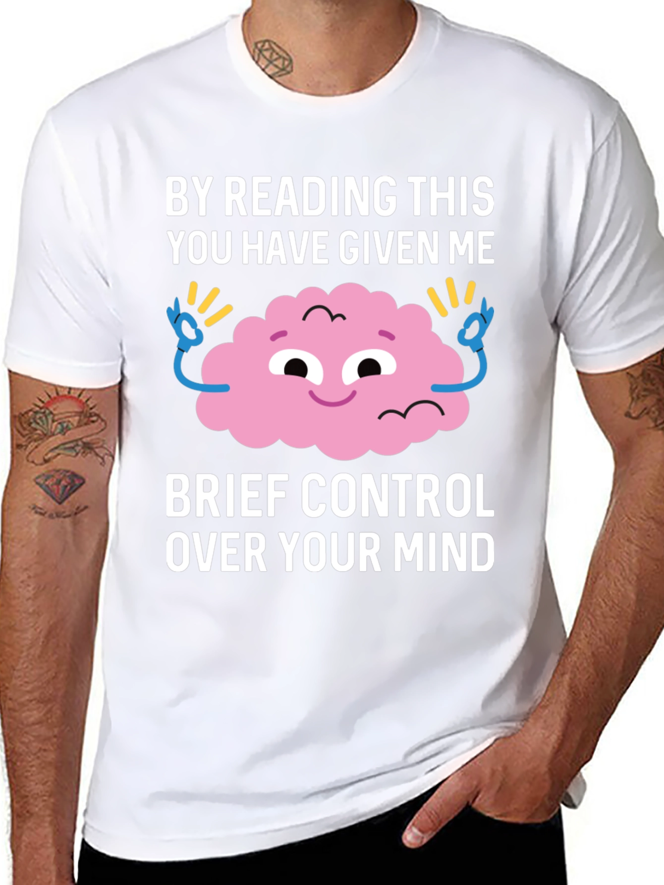 Mind Control T-Shirt Funny Brain Design