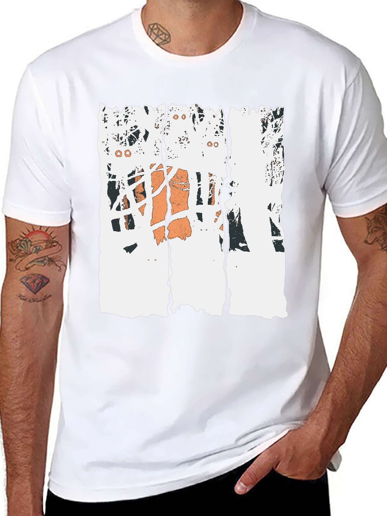 Distressed Basketball Graphic Tee - Black Cotton T-Shirt