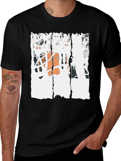 Distressed Basketball Graphic Tee - Black Cotton T-Shirt