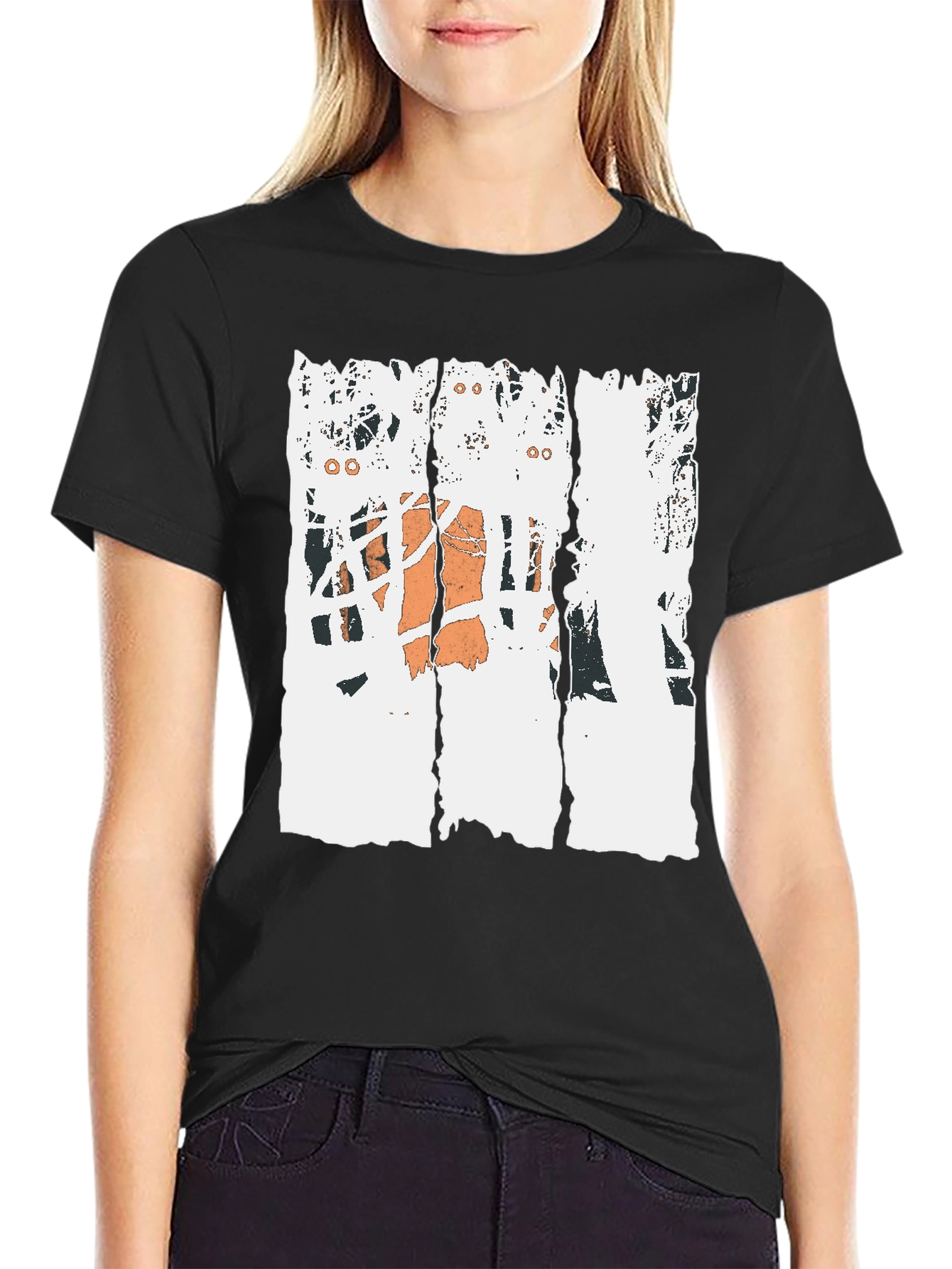 Distressed Basketball Graphic Tee - Black Cotton T-Shirt